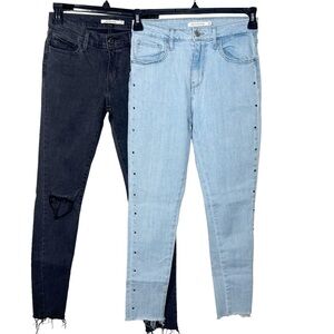 Levi’s Womens Lot of 2 Skinny High Rise Stretch Denim Jeans Size 28